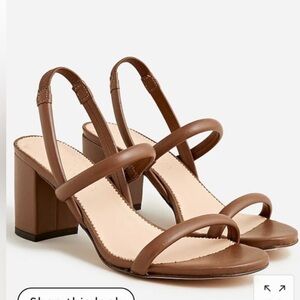 J. Crew Lucie Slingback Block-Heel Sandals - 7.5
